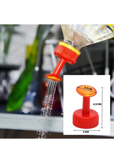 Jeehugo Bitki Sulama Aleti, Mini Sulama Kapakları, Pet Soda Şişeleri İçin Uyumlu, 3'lü Set, Renkli Plastik, Yağmur Efekti, Bahçe Ve İç Bitkiler İçin