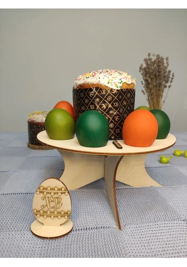 Woodiks Paskalya Yumurtaları Ve Paskalya Çöreği Standı 152009295 Bej