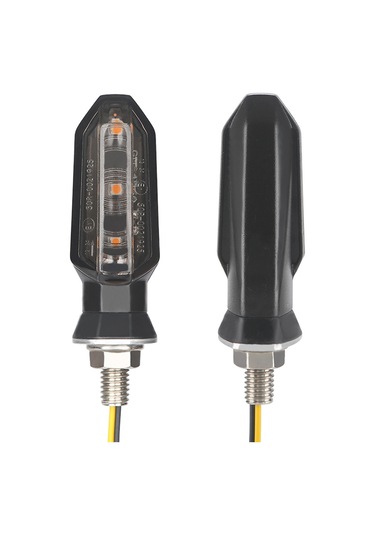 4 Adet Mk-200 3led Vurgu Motosiklet Dönüş Sinyali Işığı Siyah