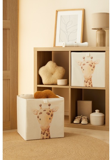Ocean Home Textile 2'li Çocuk Odası Sevimli Zürafa Kutu Set 33 x 30 x 33 CM