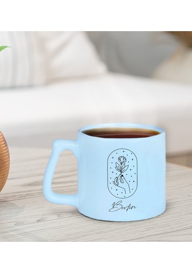 Bk Gift Kişiye Özel İsimli Pastel Mavi Middle Kupa Bardak-10, Arkadaşa Hediye, Ev Hediyesi, Doğum Günü Hediyesi, Ofis Hediyesi Kobitmeyencom30019 Bk G