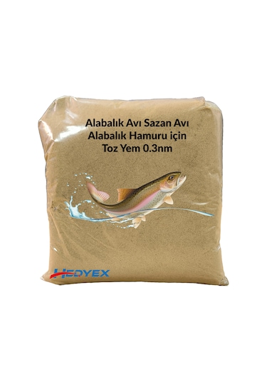 Hedyex 0.3nm Alabalık Hamuru İçin Toz Yem Sazan Alabalık Yemi