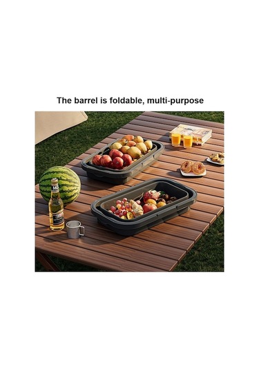 Dancemonkey Kamp Su Taşıma Sepeti Piknik Sepeti Açık Katlanır Kutu Masa Olarak Kullanılabilir Rastgele Renk Çok Renkli