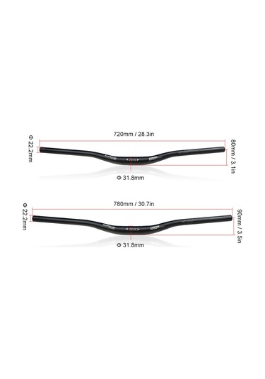 Yunboo Mtb Kolu 780mm Kırmızı - 6061 Alüminyum, 31.8mm Tutucu Çapı, Dayanıklı Ve Güvenli, Dağ Bisikletleri İçin