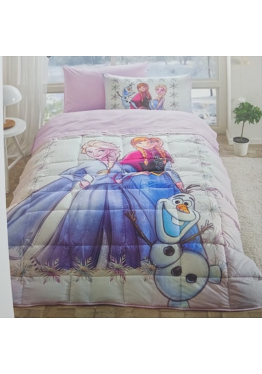 Özdilek Disney Rf Tek Kişilik Uyku Seti Lila Frozen Frosted Light