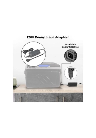 Coolist Cltacdc Kompresörlü Araç Buzdolapları İçin 220volt/12volt 6,0ah Dönüştürücü Adaptör Fr Cltacdc