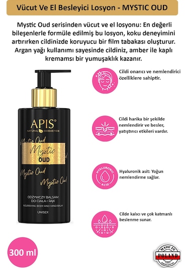 Apis Natural Mystic Oud Besleyici El ve Vücut Losyonu 300 ML