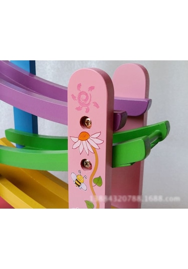 P56 Ahşap Araba Kaydırma Minyatür Arabalar Yarış Pisti Rampa