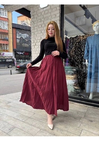 Kraş Etek Bordo Bordo