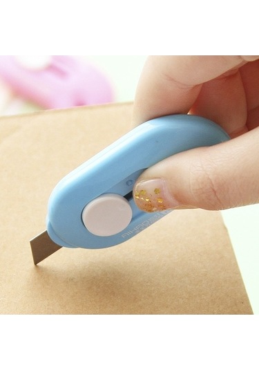 Willowhaven Sevimli Mini Bıçak Kesici Kağıt Jilet Ofis Kırtasiye, Plastik + Alaşım, 10g, Rastgele Renk Diğer