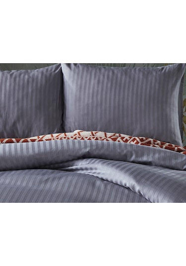 Saten Artline Nevresim Takımı Çift King Size - Gri
