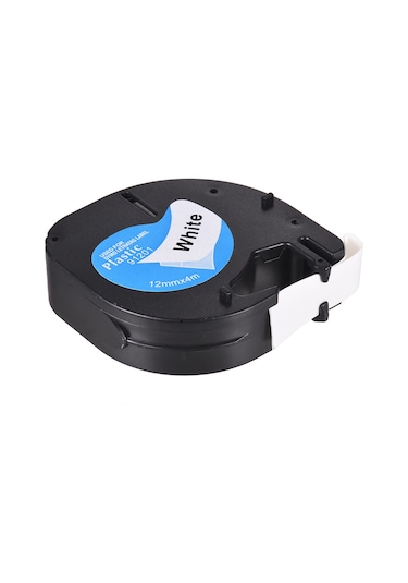 Yunboo Dymo Lt-100h Uyumlu Manuel Etiket Bandı 91201 - 12mm Genişlik 4m Uzunluk Beyaz Renk
