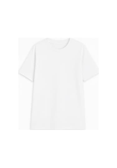 Markapia Woman Kadın %100 Pamuk Basic T-shirt Beyaz