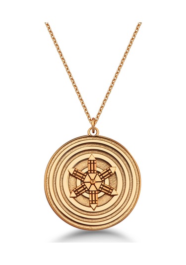 Atlantis Mandalası Gümüş Kolye Rose