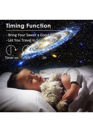 Maoyaya Galaxy Gece Lambası Yıldız Projektörü, 12 Film Diski, Led Masa Lambası, Çocuk Odası Dekoru Çok Renkli