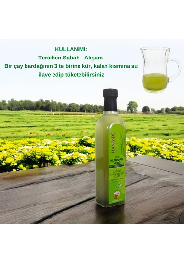 Hanzade Bitkisel Sıvı Klorofil Kürü Cam 3 x 500 ML