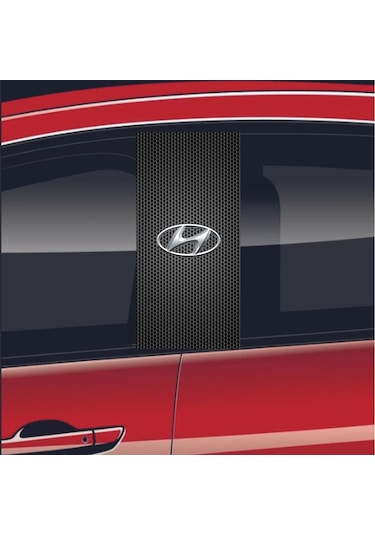 Araç Kapı Direği Kaplama Folyosu Uvbaskılı 2'li Set-50x24 Hyundai