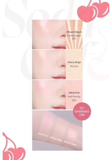 İnci Işıltıları İçeren Aydınlatıcı Paleti Perıpera V Highlighter Ad 001 Shining On Shine Bright 20180473