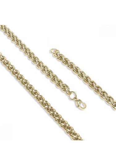 Erkek Sarmaşık Model Çelik Zincir Kolye 9185 Altın