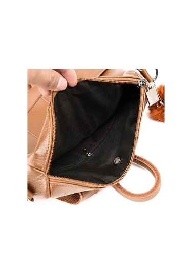 Luckydog Kahverengi 5 Fonksiyonlu Seyahat Çantası Retro Siyah Kadın Sırt Çantası Kahverengi