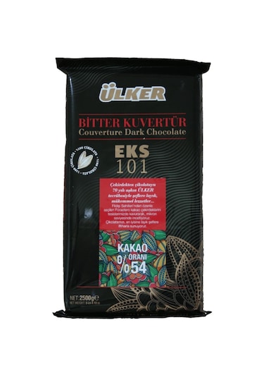 Ülker %54 Kakao Eks 101 Bitter Kuvertür Çikolata 2500 G