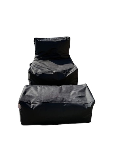 Xxl Sedir Armut Koltuk Ve Ayakucu Pufu Siyah