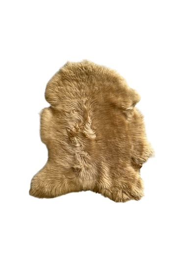 Naturel Uzun Tüylü Koyun Postu Kahve-krem