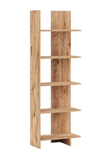 Asimetrik Beş Raflı Kitaplık Atlantik Çam