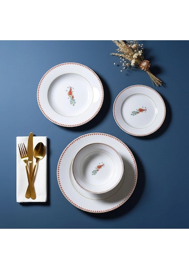 Güral Porselen Yonca 24 Parça Yemek Takımı 7014 Beyaz