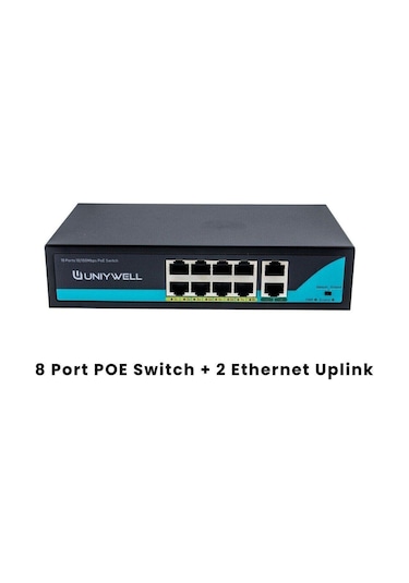Uniywell 8 Port 10/100mbps Poe Switch & 1000 Mbps Uplink Unıywell
