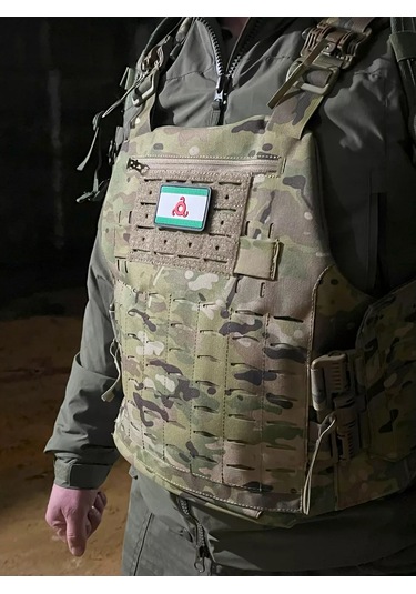 Tactochno Pvh Şerit 'inguşetya Bayrağı' Siyah Arka Plan 197314273