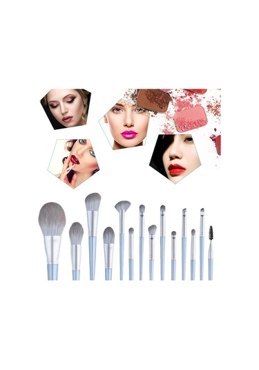 Moveevo 14 Adet Makyaj Fırçası Seti Sentetik Fırça Seti Fondöten Pudra Allık Göz Farı Karıştırmak İçin