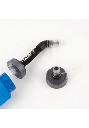 Aubyhe 500ml Tpu Yiyecek Dereceli Katlanabilir Spor Su Keseği - Koşu, Bisiklet, Outdoor Egzersiz İçin + Yedek Uzun Boru Çok Renkli