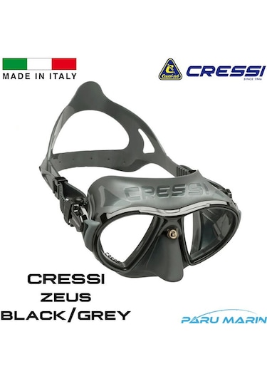 Cressi Zeus Black / Grey Dalış ve Yüzme Maskesi