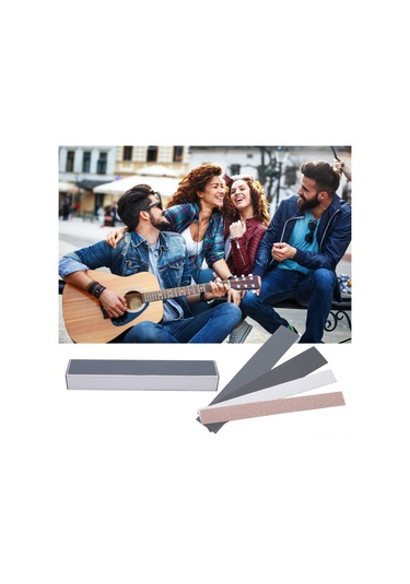 Hfambition Gitar Fret Düzeltici Leveller, Aluminyum Çelik, Elektro Gitar/bas/akustik Uyumlu, 4 Adet Zımpara Kağıdı İçeren Tamir Aracı