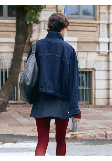 Dilvin 65380 %100 Pamuk Yarasa Kol Kot Ceket-lacivert Lacivert