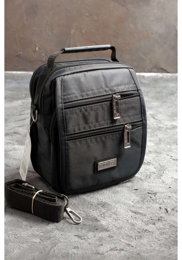 Seventeen Çok Gözlü El Ve Omuz Askılı Siyah Su Geçirmez Çanta 3497 Siyah