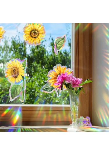 Suntek Magideal Cam Filmi Yapışkansız Çıkartması Çiçek