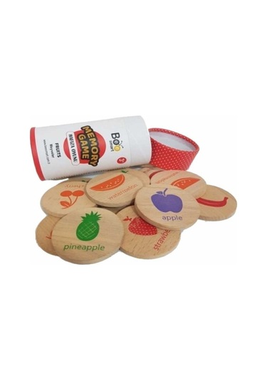 Bee Smart Ahşap Memory Game Fruits Meyveler