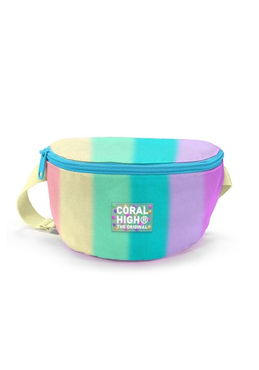 Renkli Çizgili Desenli Kabin Boy Valiz, Sırt Çantası Ve Bel Çanta Çok Renkli