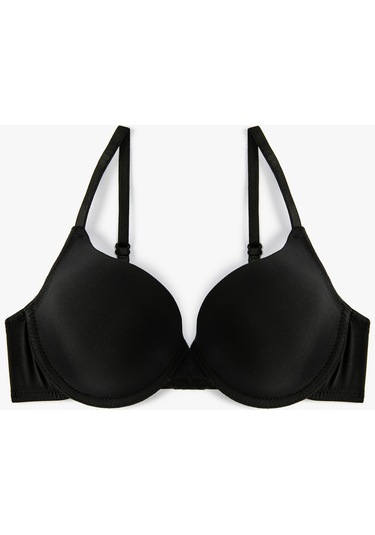 Koton Balenli Sütyen Basic Dolgusuz Kaplı Desteksiz Siyah 4wlk10016mk 4WLK10016MK999 Siyah