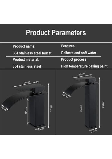 Maoyaya Şelale Lavabo Musluk Paslanmaz Çelik Sıcak Ve Soğuk, Küçük Boyutlu Diğer