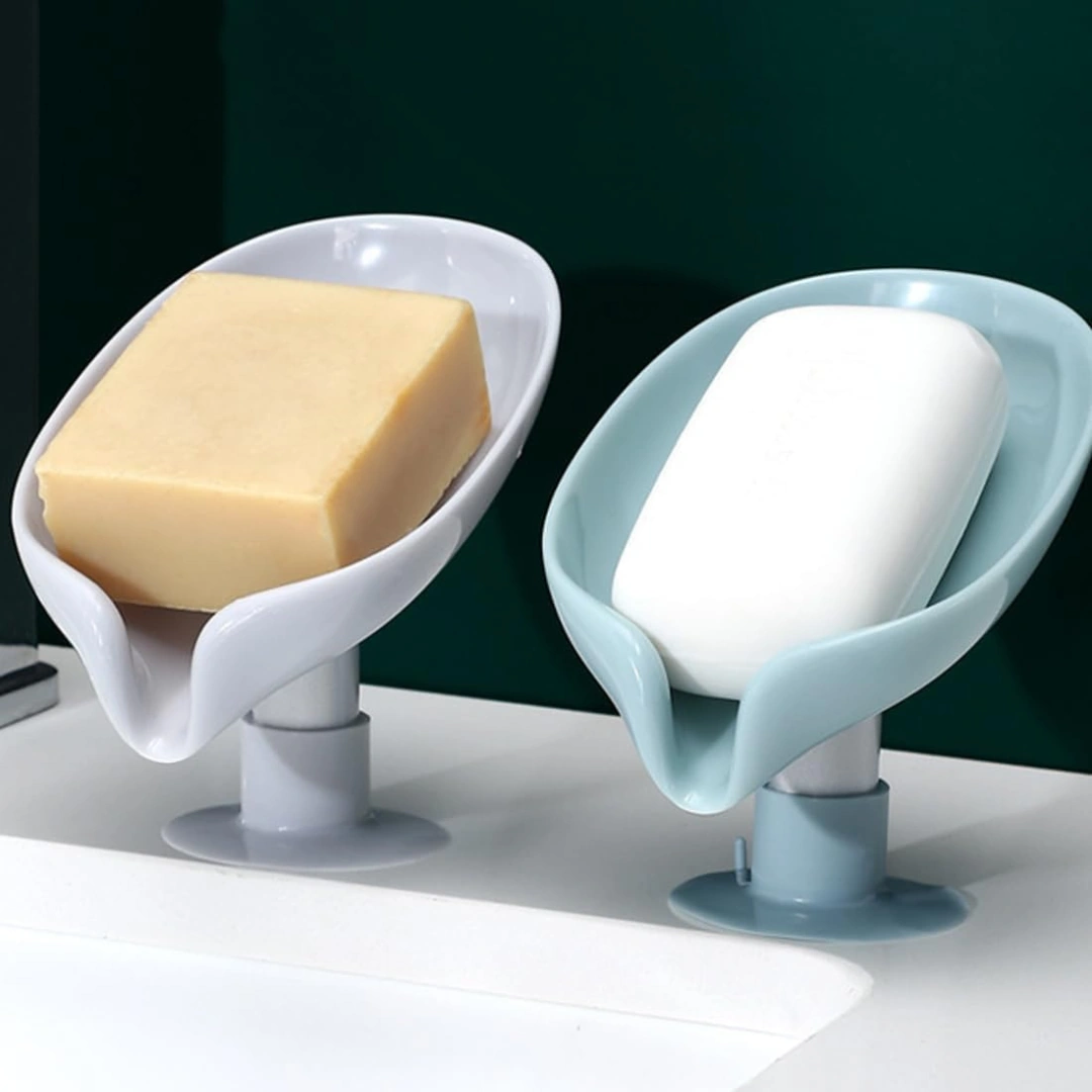 Yeşil Ve Gri Vantuzlu Su Giderli Sabunluk Şık Tasarımlı Su Tutmaz Katı Sabunluk Diğer