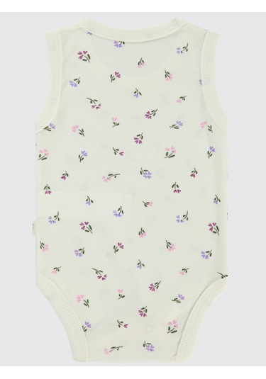 Civil Baby Kız Bebek Çıtçıtlı Badi 1-36 Ay Ekru