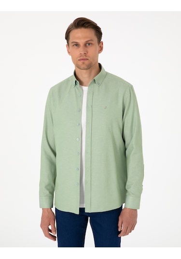 Pierre Cardin Erkek Çağla Gömlek Desenli 50306996-vr016 Çağla