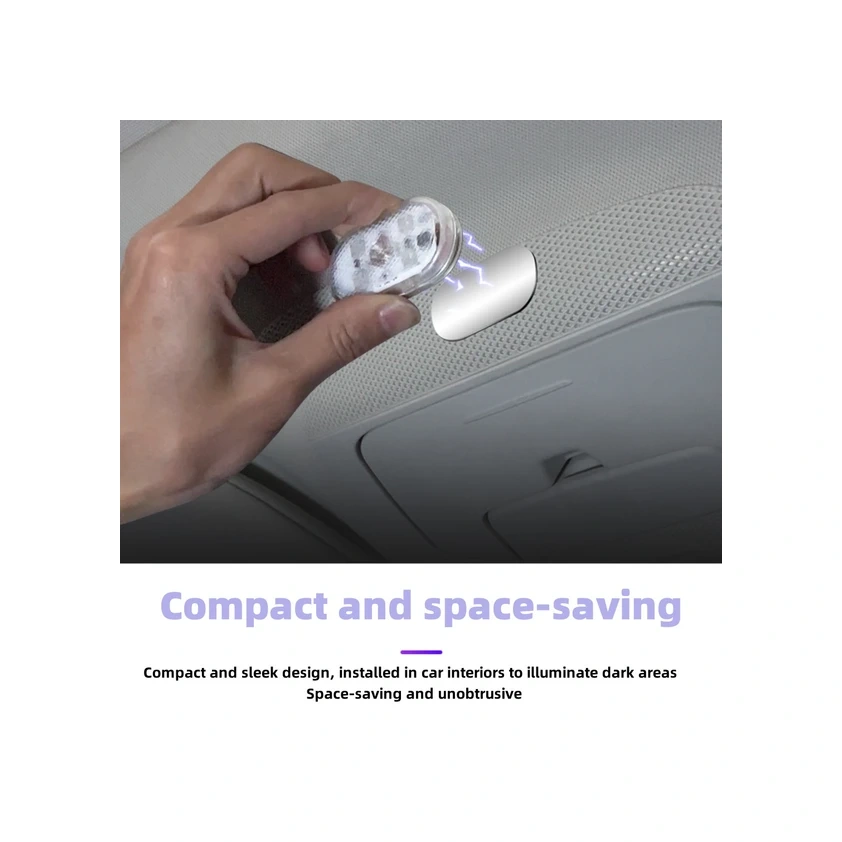 Besthome1 Mavi 2li 7 Renk Dokunmatik Usb Şarjlı Araç İçi Led Aydınlatma