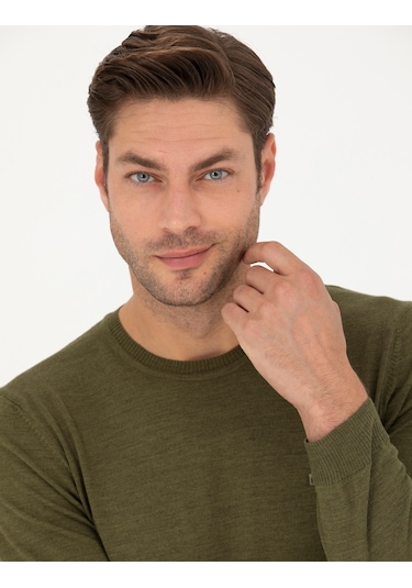 Pierre Cardin Erkek Açık Yeşil Triko Kazak 50270054-vr092 Açık Yeşil