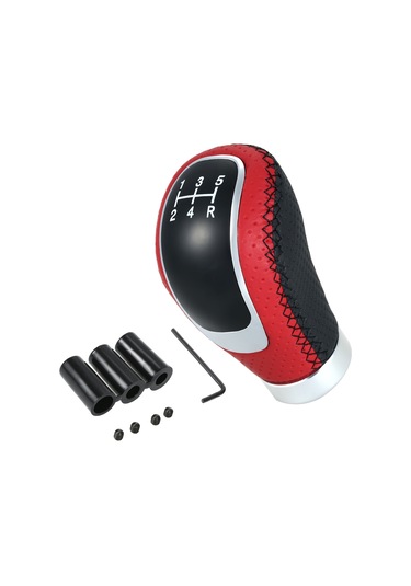 Springsun 5/6 Vitesli Manuel Arabalar İçin Pu+alloy Vites Çubuğu, Siyah/kırmızı Seçenekli, 17mm Delik Çapı İle Değişim Parçası Kırmızı