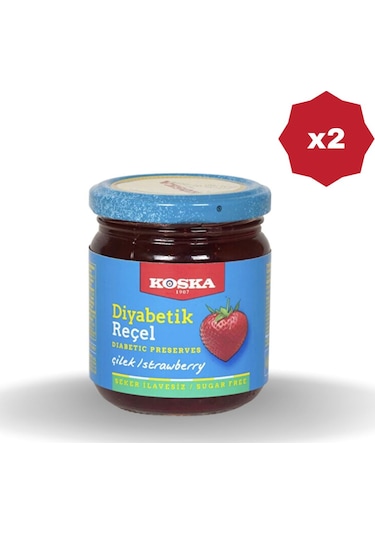 Diyabetik Çilek Reçeli 240 Gr - 2 Adet