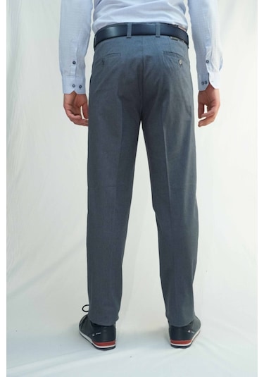 Erkek Gri Klasik Pantolon Gri